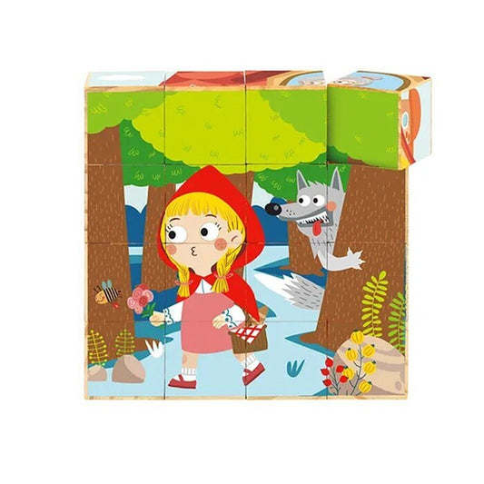 Tooky Toy Co Block Puzzle - Little Red Riding Hood 14x14x4cm