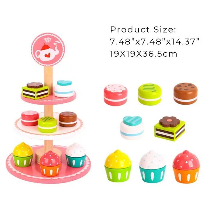 Tooky Toy Co Dessert Stand 19x19x37cm