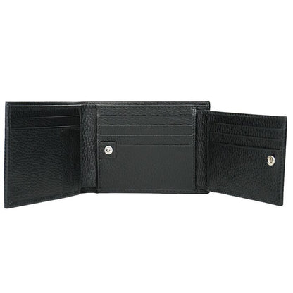 Canvas Web Tab GG Guccissima Trifold Wallet 217044 Black