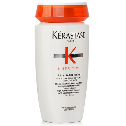 Kerastase Nutritive Bain Satin Riche High Nutrition Rich Shampoo With Essential Nutriments (Very Dry Hair) 250ml/8.5oz