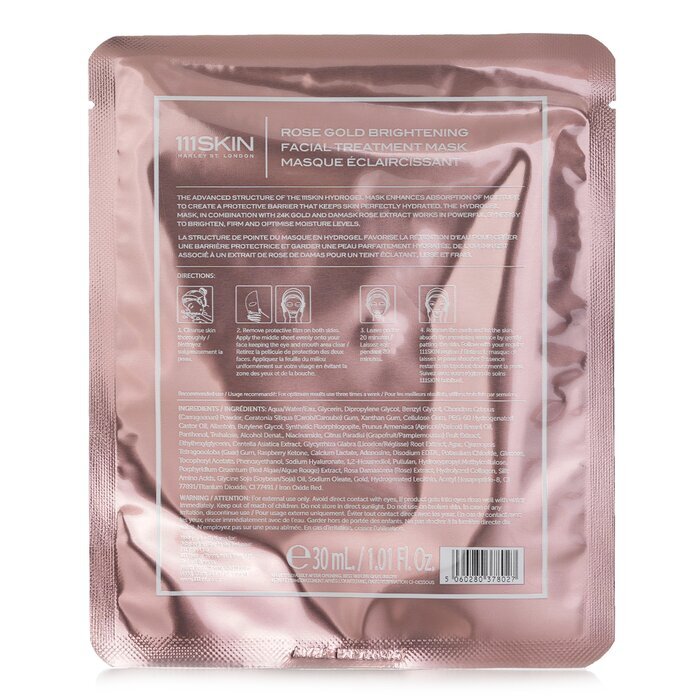 111skin Rose Gold Brightening Facial Treatment Mask 5x30ml