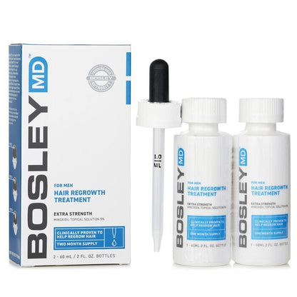 Bosley Men's Hair ReGrowth Treatment 5% Dropper 2x 60ml