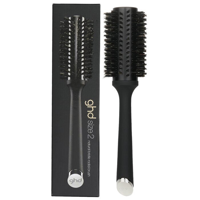 GHD Natural Bristle Radial Brush Size 2 (35mm Barrel) Hair Brushes -  Black 1pc