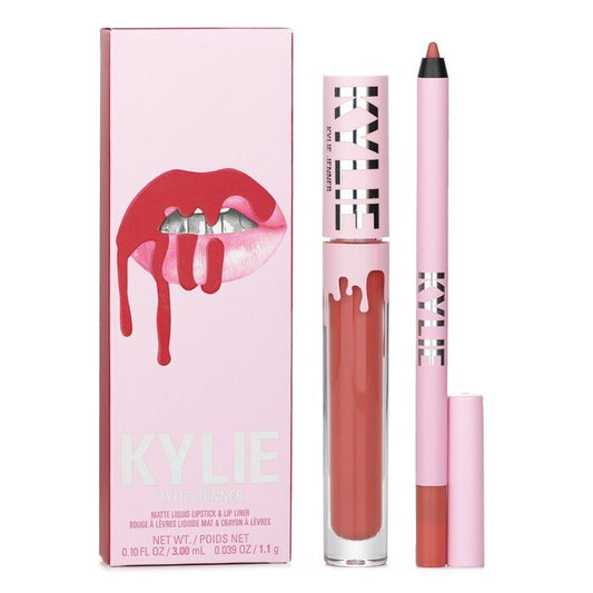 Kylie By Kylie Jenner Matte Lip Kit: Matte Liquid Lipstick 3ml + Lip Liner 1.1g - # 801 Queen 2pcs