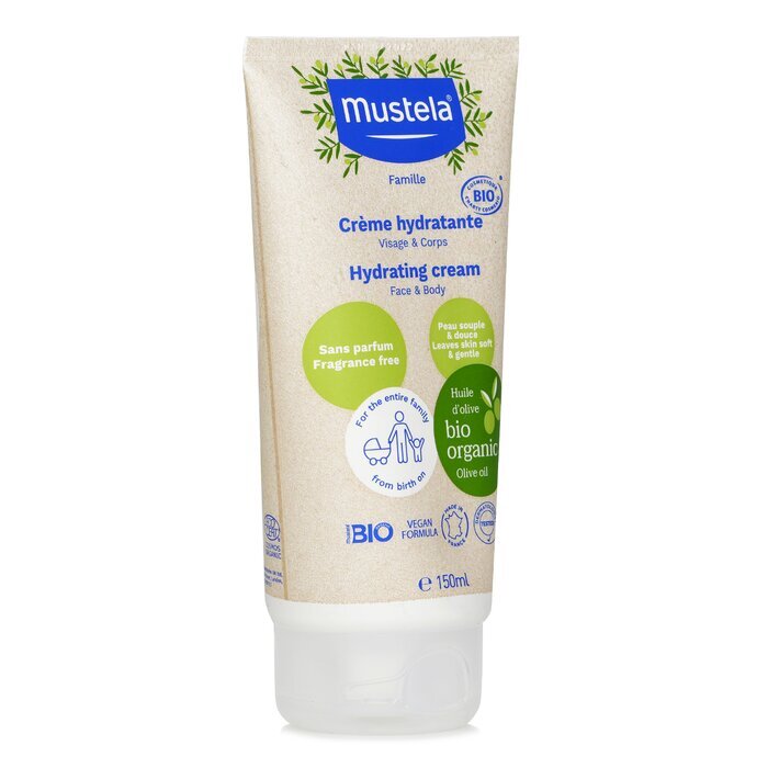 Mustela Organic Hydrating Face And Body Cream with Olive Oil (Fragrance Free) 150ml/5oz