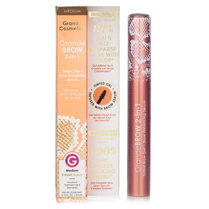 Grande Cosmetics (GrandeLash) GrandeBROW 2 in 1 Tinted Brow Gel + Brow Enhancing Serum -  Medium 3.5ml