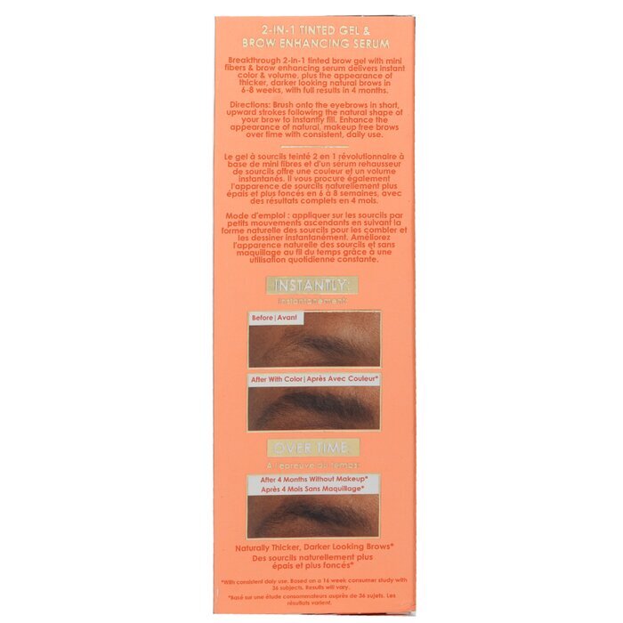 Grande Cosmetics (GrandeLash) GrandeBROW 2 in 1 Tinted Brow Gel + Brow Enhancing Serum -  Dark 3.5ml