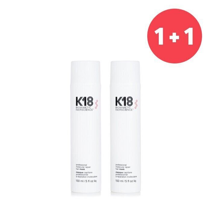 K18 Professional Molecular Repair Hair Mask 150ml/5oz x2