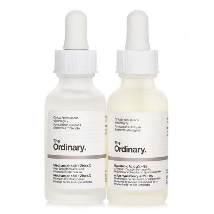 The Ordinary The Skin Support Set: Niacinamide 10% + Zinc 1% 30ml + Hyaluronic Acid 2% + B5 30ml 2pcs