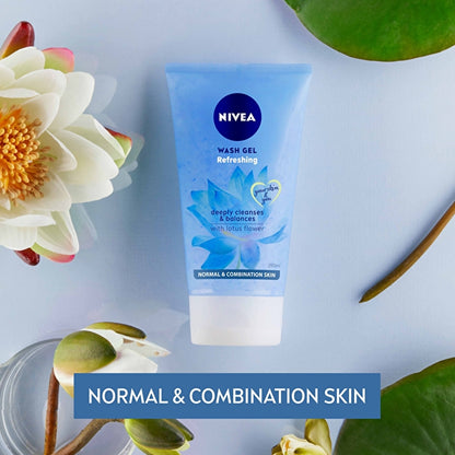 Nivea Refreshing Face Wash Gel Cleanser with Lotus Flower 150ml