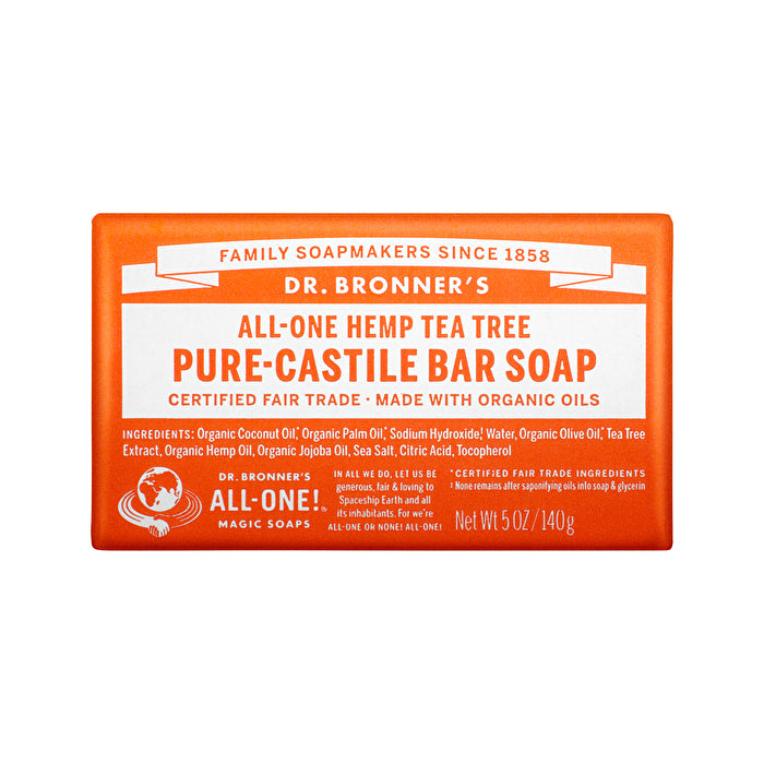 Dr. Bronners All-one Pure-castile Magic Bar Soap Tea Tree 140g