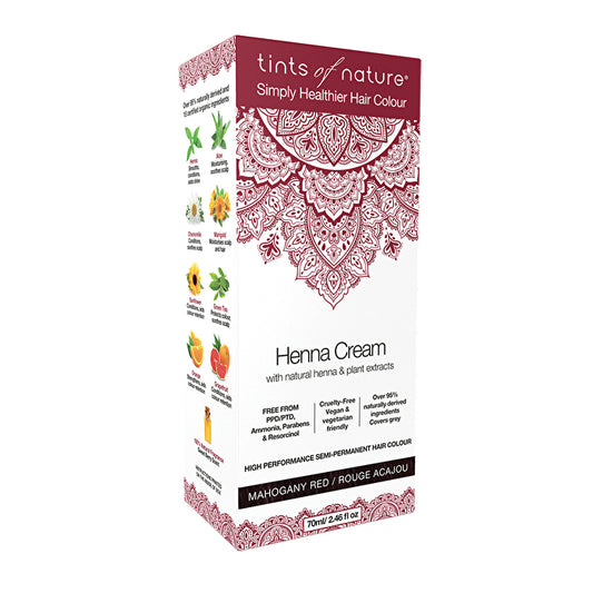 Tints Of Nature Henna Cream (semi-permanent Hair Colour) Mahogany Red 70ml